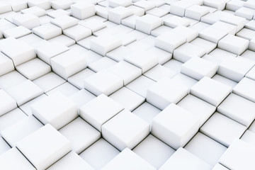 Poster - Abstract Cubes background. 3d Rendering