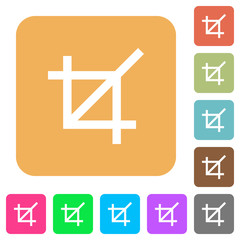 Poster - Crop tool rounded square flat icons