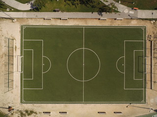 Wall Mural - football pitch from above