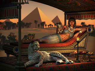 Sticker - Dinner at the Pyramids, 3d CG