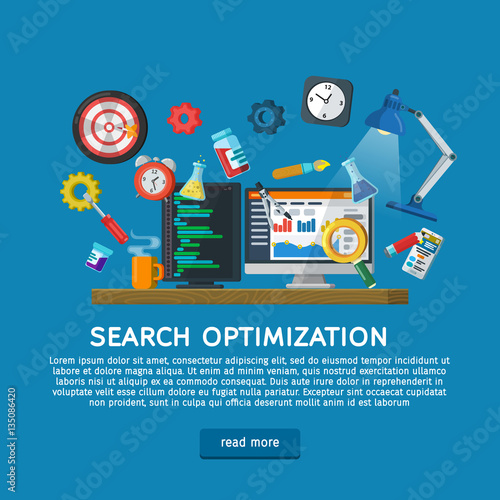 Web Design Illustration With Icons Concept Of Creating Websites