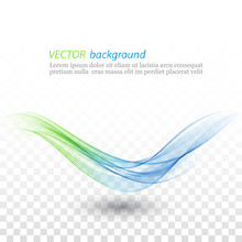 Vector Abstract Blue And Green Lines Background.