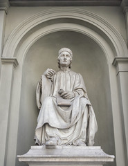 Wall Mural - Florence, Italy, more than 100 hundred years Dante Alighieri statue