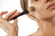 © vladimirfloyd - A young woman applied liquid foundation on her face with a brush