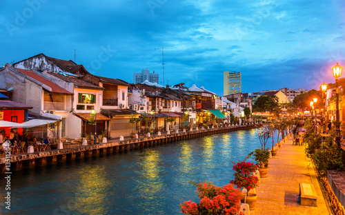 Fotomural The old town of Malacca, a UNESCO World Heritage Site in Malaysia