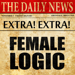 female logic, newspaper article text