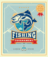 Poster With The Announcement Of The Fishing Tournamen