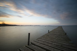 Fototapeta  - wooden pier on the lake