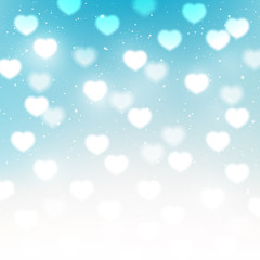 Sticker - Hearts bokeh background for Your design 