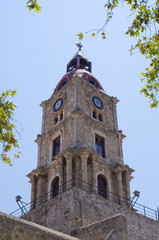 Sticker - Clocktower in Rhodes town, Greece