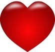 red hart, red isolate icon  heart