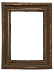 Old wooden photo frame brown.