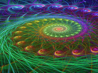 Wall Mural - perspective spiral - abstract digitally generated image