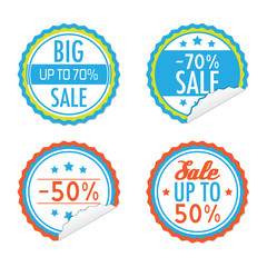 Wall Mural - Vintage Sale Sticker Labels