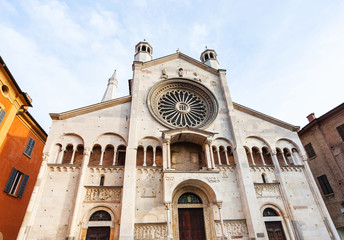 Poster - facade of Modena Cathedral in Modena city