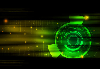 Wall Mural - green technology background and abstract digital tech circle.copy space.