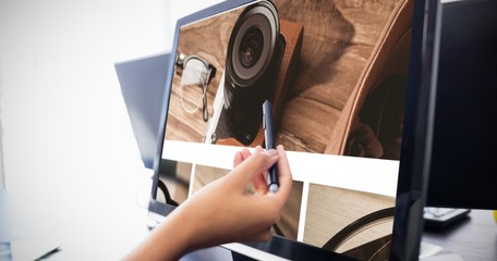 Wall Mural - composite image of website frontpage