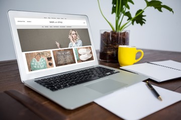 composite image of website homepage