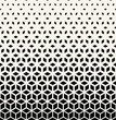© sunspire - Abstract sacred geometry black and white grid halftone cubes pattern