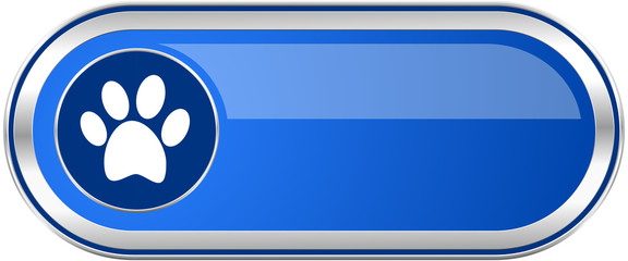 Poster - Foot long blue web and mobile apps banner isolated on white background.