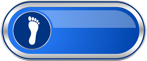 Poster - Foot long blue web and mobile apps banner isolated on white background.