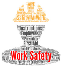 Work Safety Word Cloud Concept 