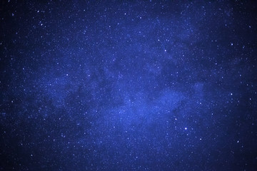 milky way galaxy, long exposure photograph, with grain