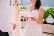 Bride Reading Wedding Vows