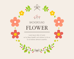 Sticker - Flower Frame Illustration