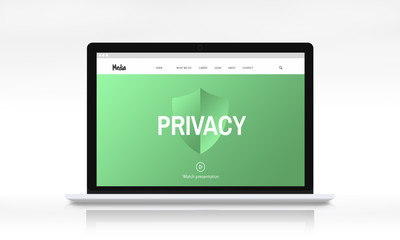Poster - security privacy web page concept