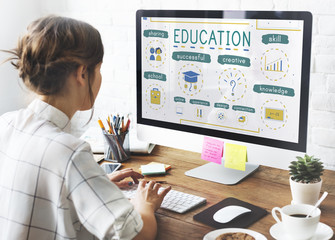 Wall Mural - education knowledge study icons concept