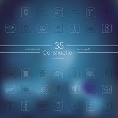 Wall Mural - Set of construction icons