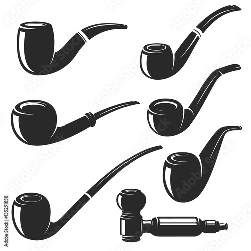 Cuadros en Lienzo Set of the smoking pipes