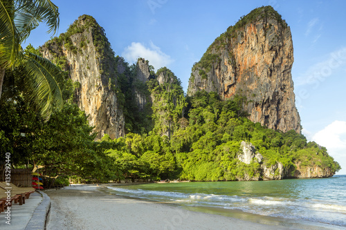 Fotografie, Tablou Panorama of Railay beach in Krabi province, Thailand