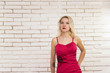 © mikitiger - pretty blonde girl in a red dress