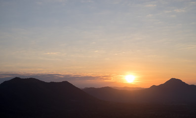 Wall Mural - Sunrise at Phu Thok, Chiang Khan District, Loei Province, Thailand