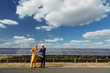 © weerajata - Engineer checking the solar panel