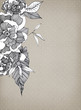 paper structure background with floral pattern