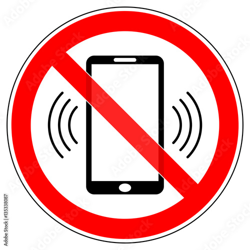 srr93 SignRoundRed german Verbotszeichen Handyverbot / Telefonieren verboten smartphone