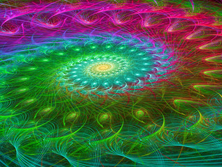 Wall Mural - intricate spiral - abstract digitally generated image
