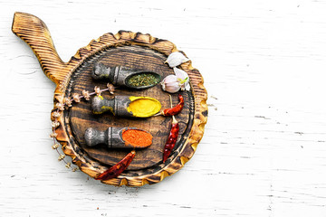 Wall Mural - Set of spices to the meat