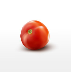 Sticker - vector tomato isolated on white background