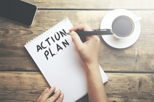 Woman Write Action Plan Text