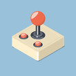 Retro joystick gamepad icon. 