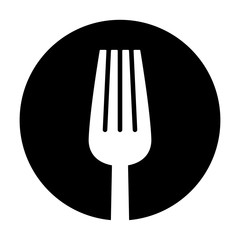 Sticker - contour fork icon image design, vector illustration