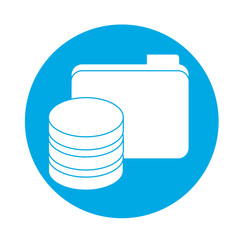 data center storage two tone button  icon image vector illustration design 