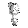 © Jemastock - kawaii girl icon over white background.vector illustration