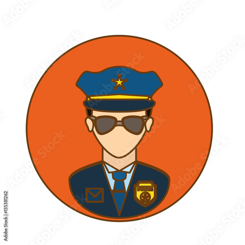 police officer icon image vector illustration design - Buy this stock