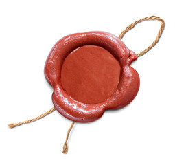 Wall Mural - Wax seal with rope isolated