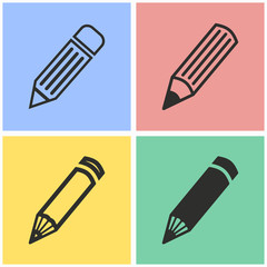 Poster - Pen icon set.